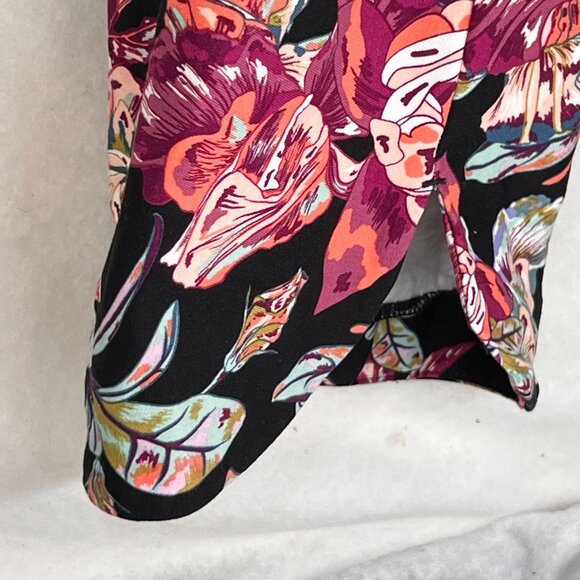 Soft Surroundings In Bloom Floral Pants Pull On Control Slim Panel Stretchy 1X - Picture 4 of 11